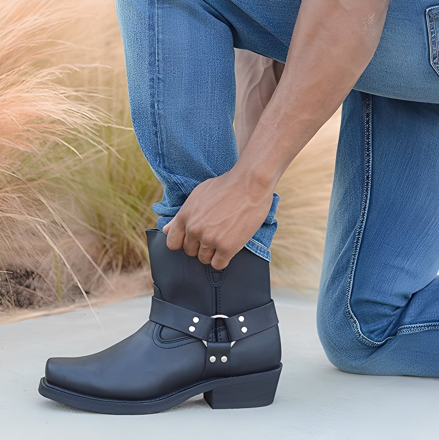 Elsdon - Bottes courtes classiques en cuir pour hommes