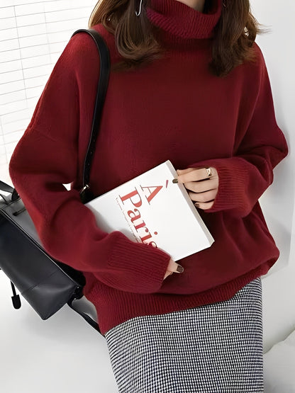 Adrienne - Chic, loosely cut turtleneck sweater made of cashmere