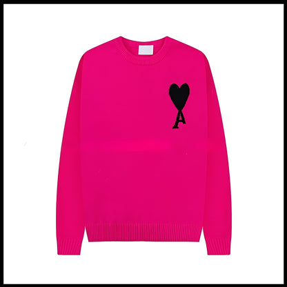 Aurélia - Suéter de mujer con patrón de bordado en forma de corazón