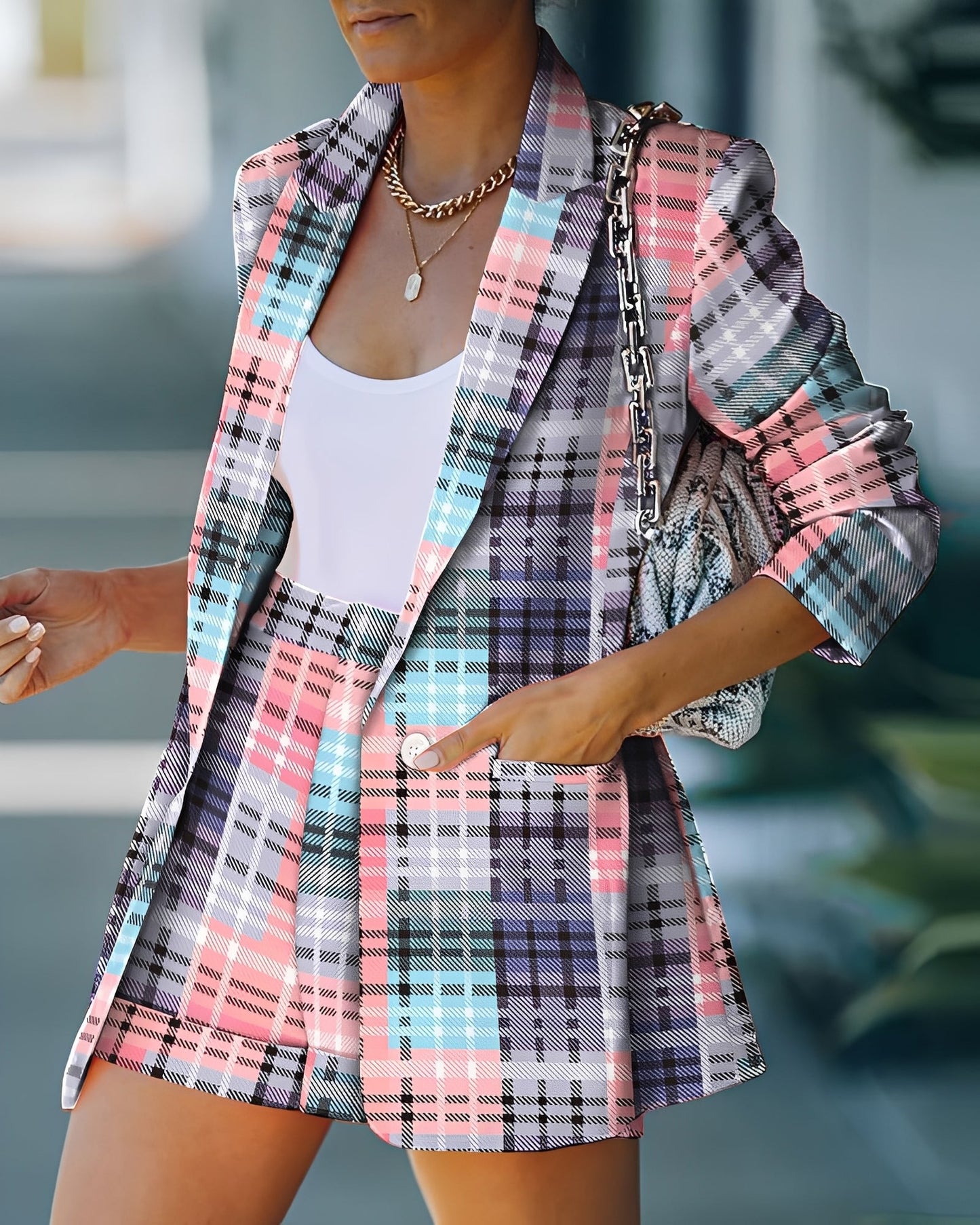 Jessie - Komfortables Set aus Blazer und Shorts für Damen