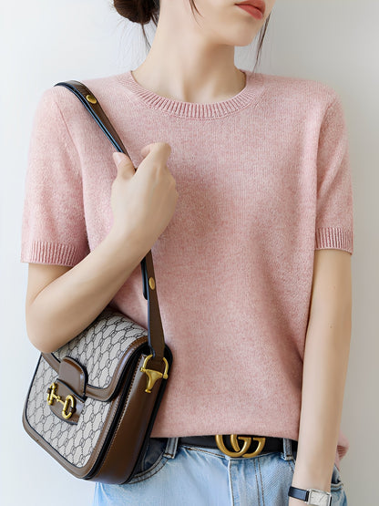 Blandine - Kurzarm-Strickpullover für Damen