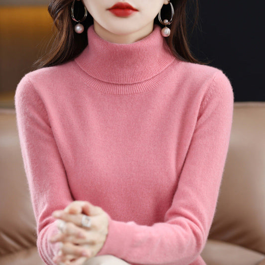 Veronica - Gemütlicher Damenpullover mit Rollkragen und Kragen