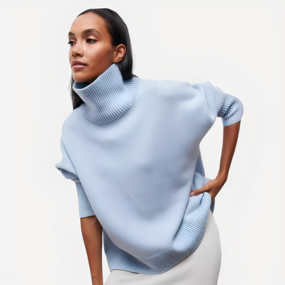 Margery - pull pour femmes à coupe ample et col montant