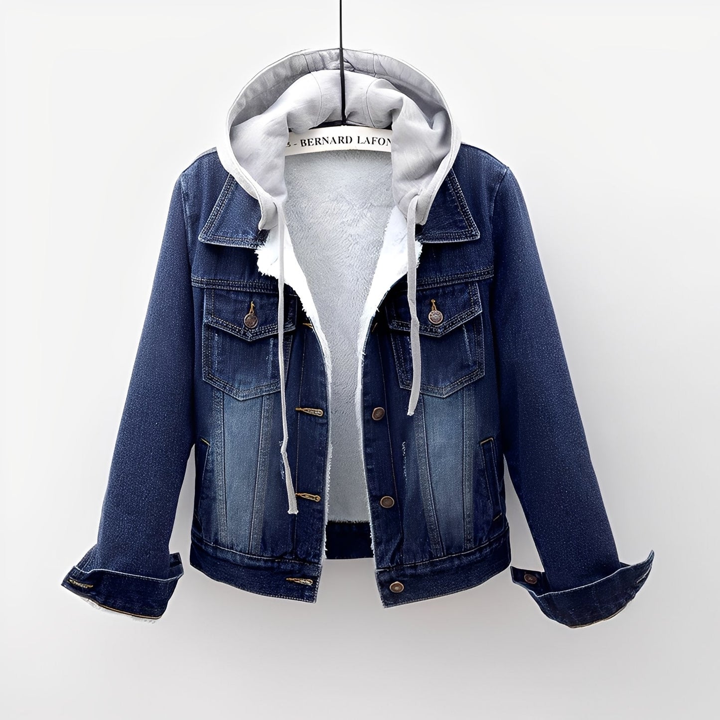 Malani - Modische Damen-Jeansjacke mit abnehmbarer Kapuze