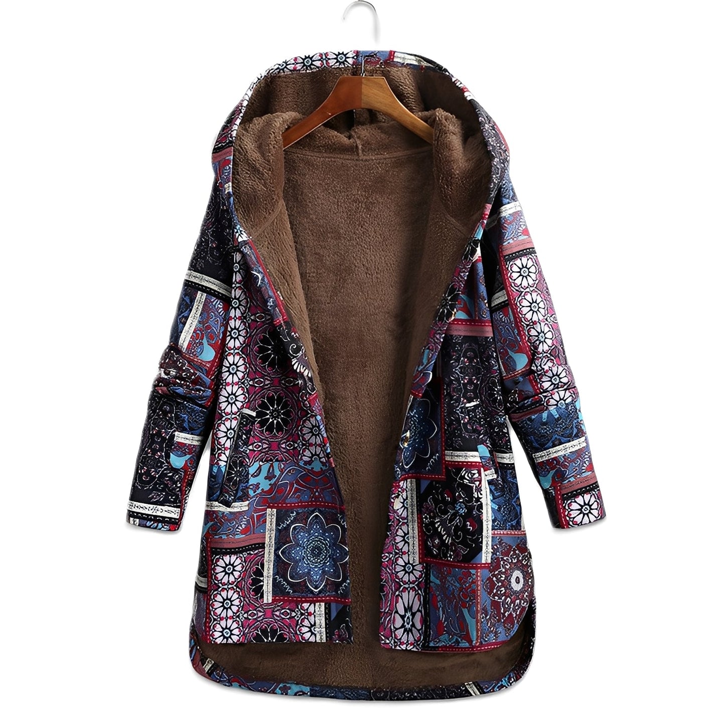 Griselda - Damen-Hoodie mit ethnischen Blumenmotiven
