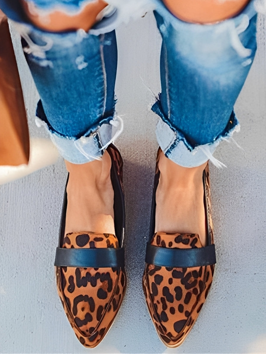 Christal - Mocassins en daim à pointe élégante pour femmes