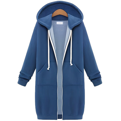 Jasmin - Veste à capuche confortable et épaisse longueur genou