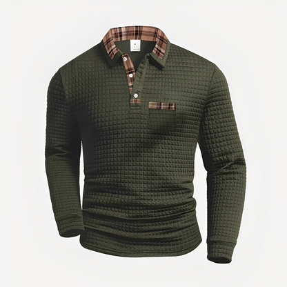 Morris - Elegancka koszulka polo z długim rękawem dla mężczyzn