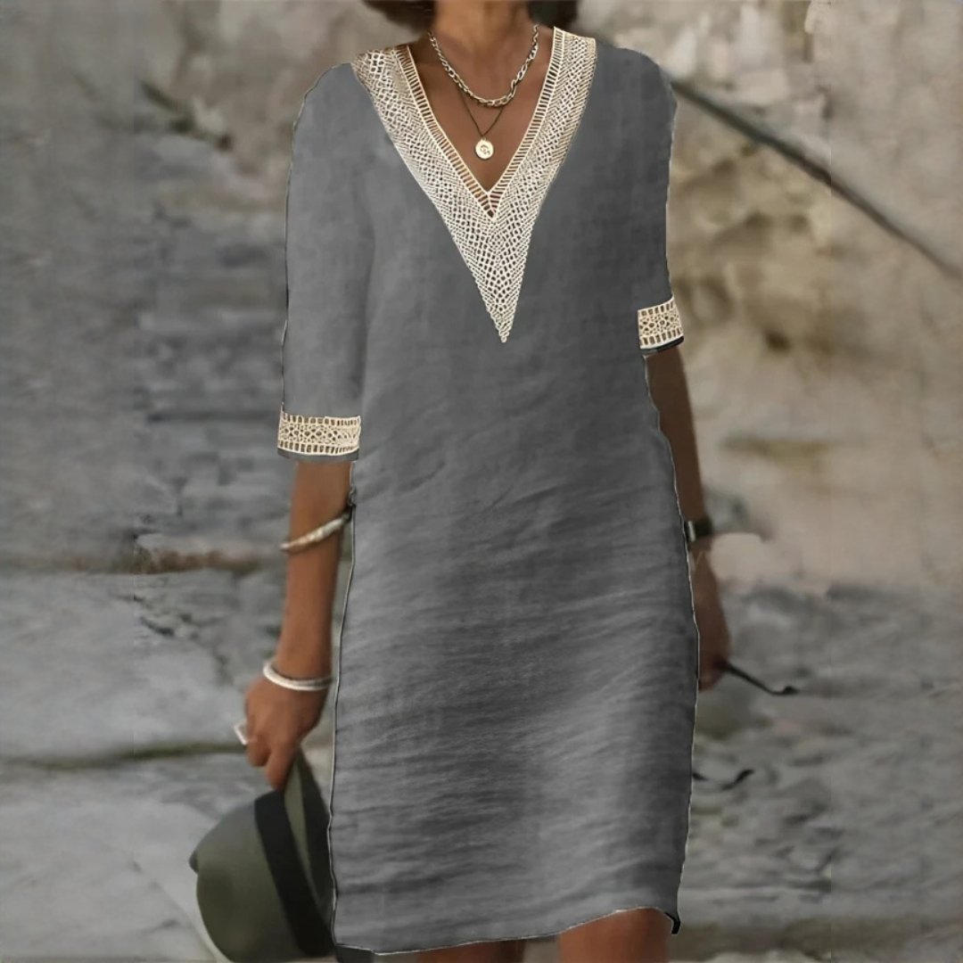 Mellisa - Elegantes Sommerkleid für Damen mit V-Ausschnitt