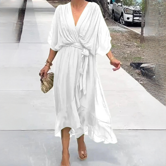 Demara - Elegantes V-Ausschnitt-Kleid für Damen