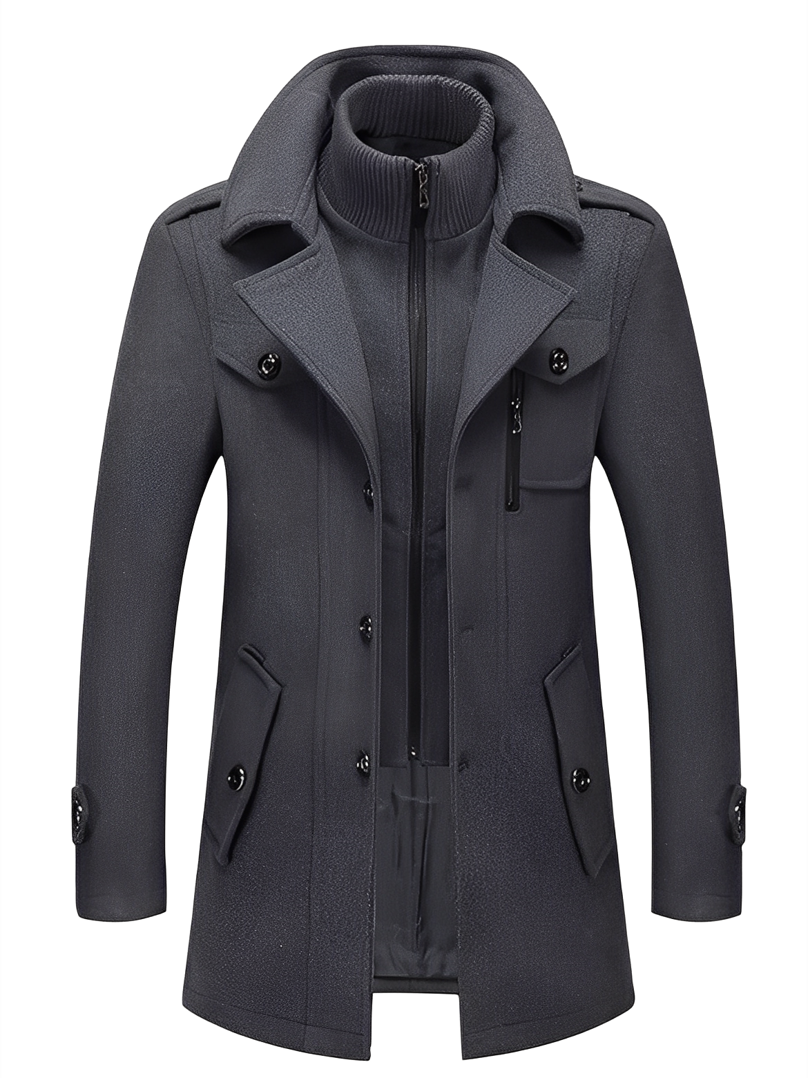 Philip - Elegant men's trench coat with pockets