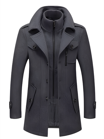 Philip - Elegant men's trench coat with pockets