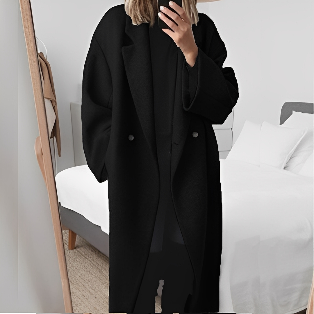 Marjolaine - Eleganter Oversize-Mantel mit Knopfleiste für Damen