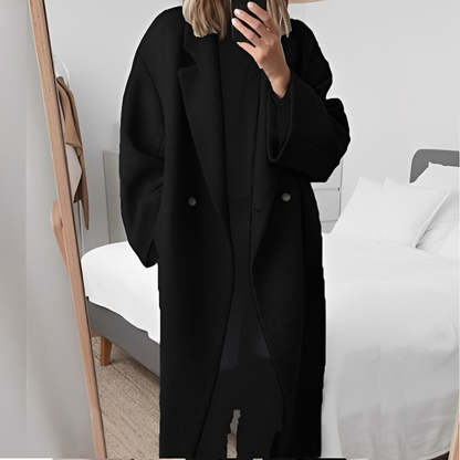 Marjolaine - Eleganter Oversize-Mantel mit Knopfleiste für Damen