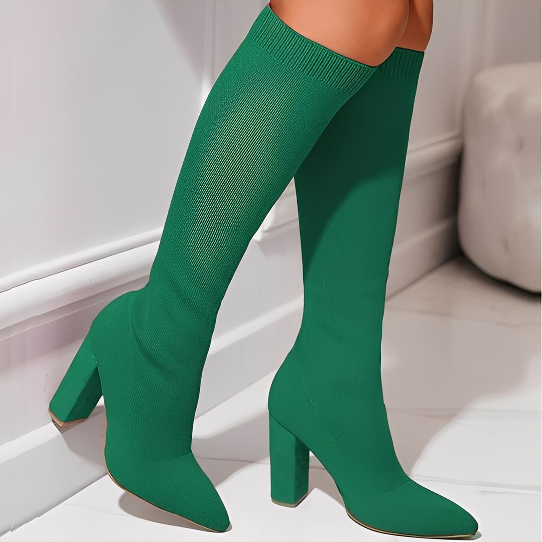 Marilyne - Elegantní pletené dámské kotníkové boty