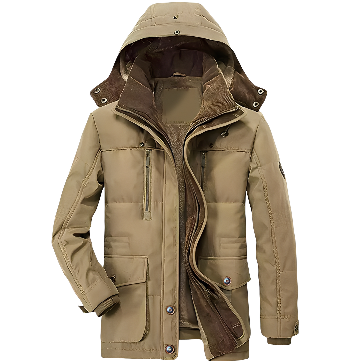 Bruce - Veste à capuche tendance pour homme avec doublure chaude