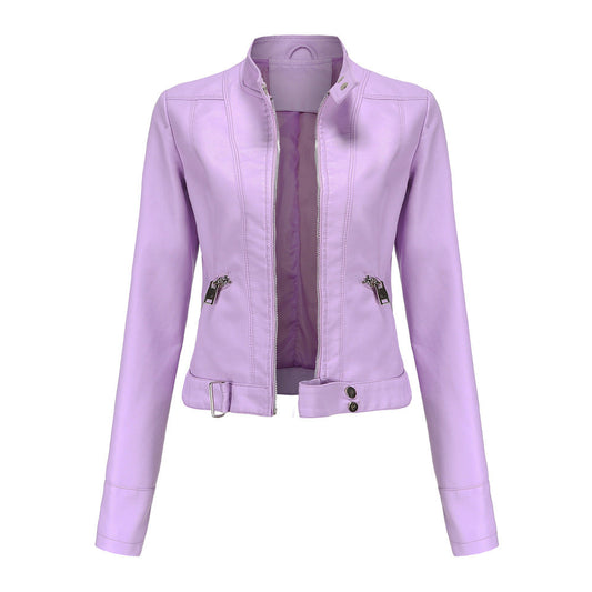 Madeline - Trendige Lederjacke für Damen mit Kragen