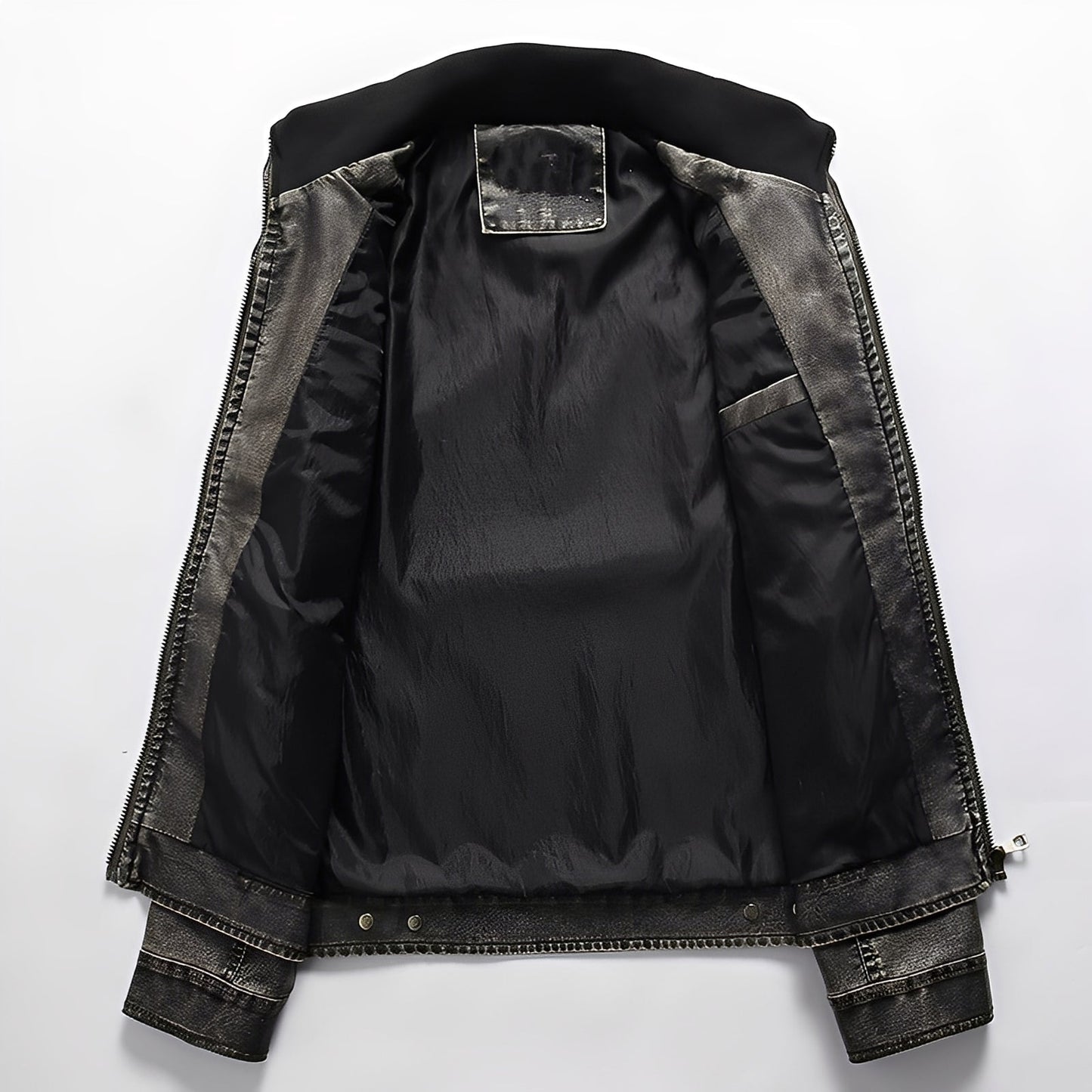 Kevin - tradycyjna męska skórzana kurtka z kieszeniami