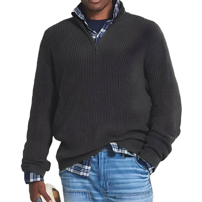 Edward - Cashmere men's sweater with zipper in modern design