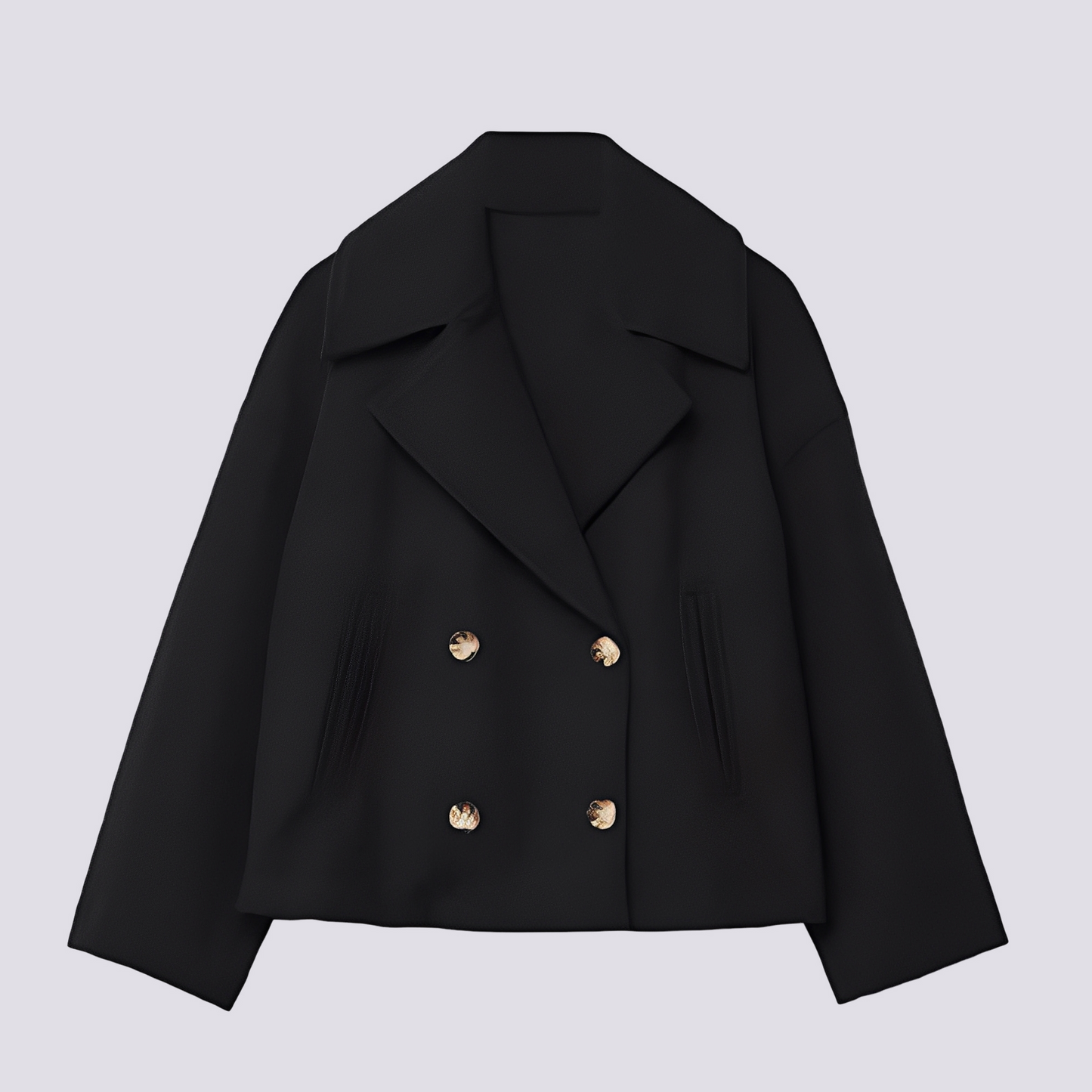 Bethney - Élégante veste courte en laine avec col revers pour femmes