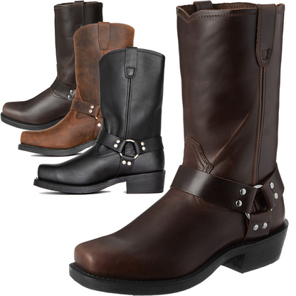 Crofton - Bottes cowboy en cuir confortables pour hommes