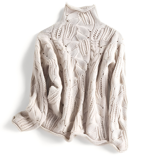 Remy - Damen-Kaschmirpullover mit Aussparungen