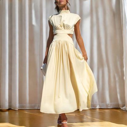 Christina - Lockeres Maxikleid mit Taillenausschnitt für Damen