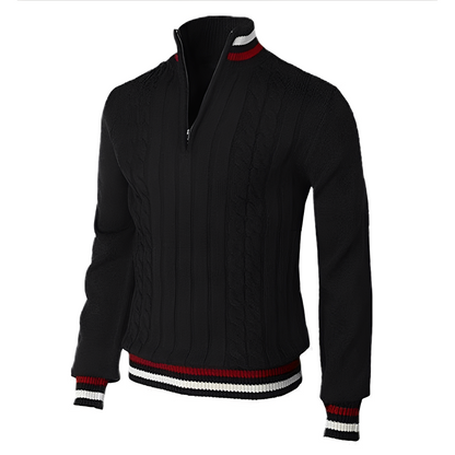 Zavier - Stylowy sweter męski z wysokim kołnierzem