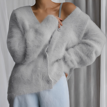 Emberly - Comfortable, casual cut women's sweater made of cashmere