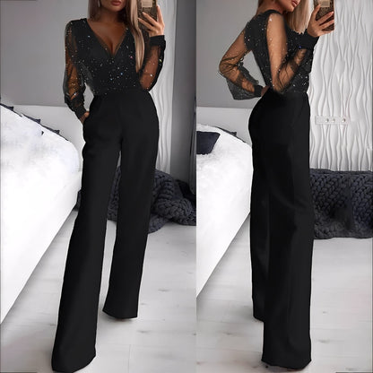 Morgana - Damen Jumpsuit mit weitem Bein und eleganter Optik