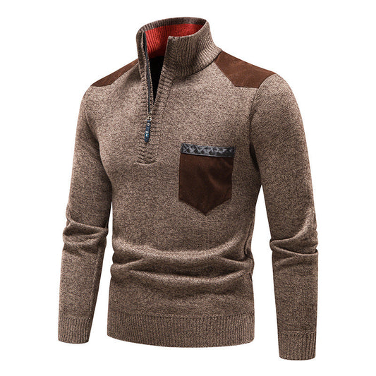 Rayne - Stilvoller Herrenpullover mit Zipper und Tasche