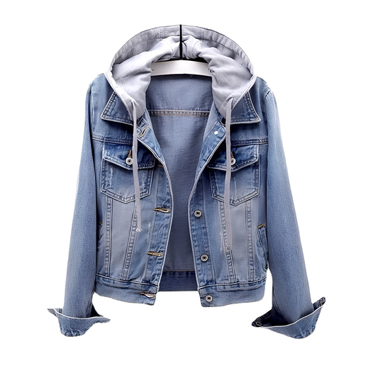 Karolyn - Modische Damen-Jeansjacke mit Kapuze