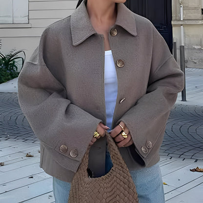 Patricia - Veste femme chic avec revers décontracté