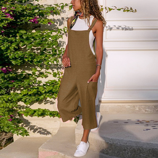 Sela - Lockere Damen-Latzhose aus Leinen