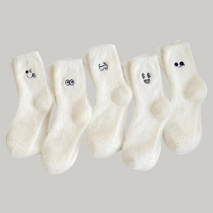 Catherina - Charming, mid-length women's cozy socks