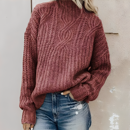 Colleen - Comfortable women's sweater with high collar