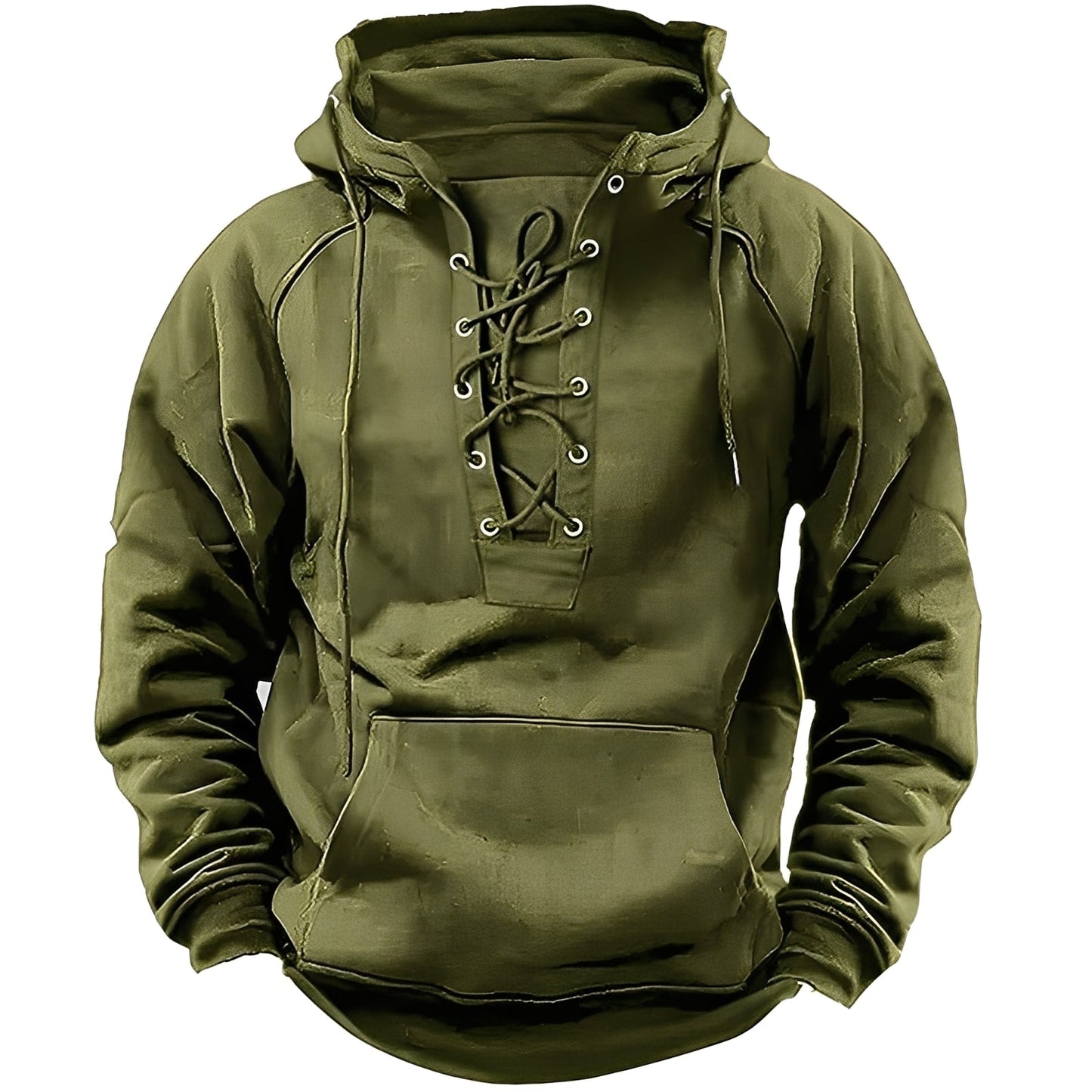 Rodney - Men's Hoodie with Subtle Lacing