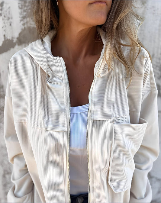 Gillian - Komfortable Cordjacke mit Kapuze für Damen