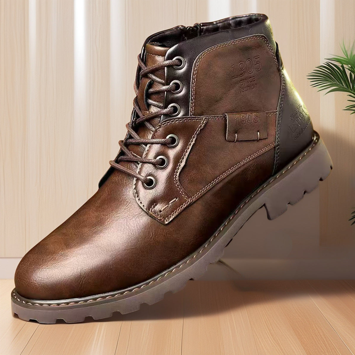 Antony - Men's boots with contemporary zipper
