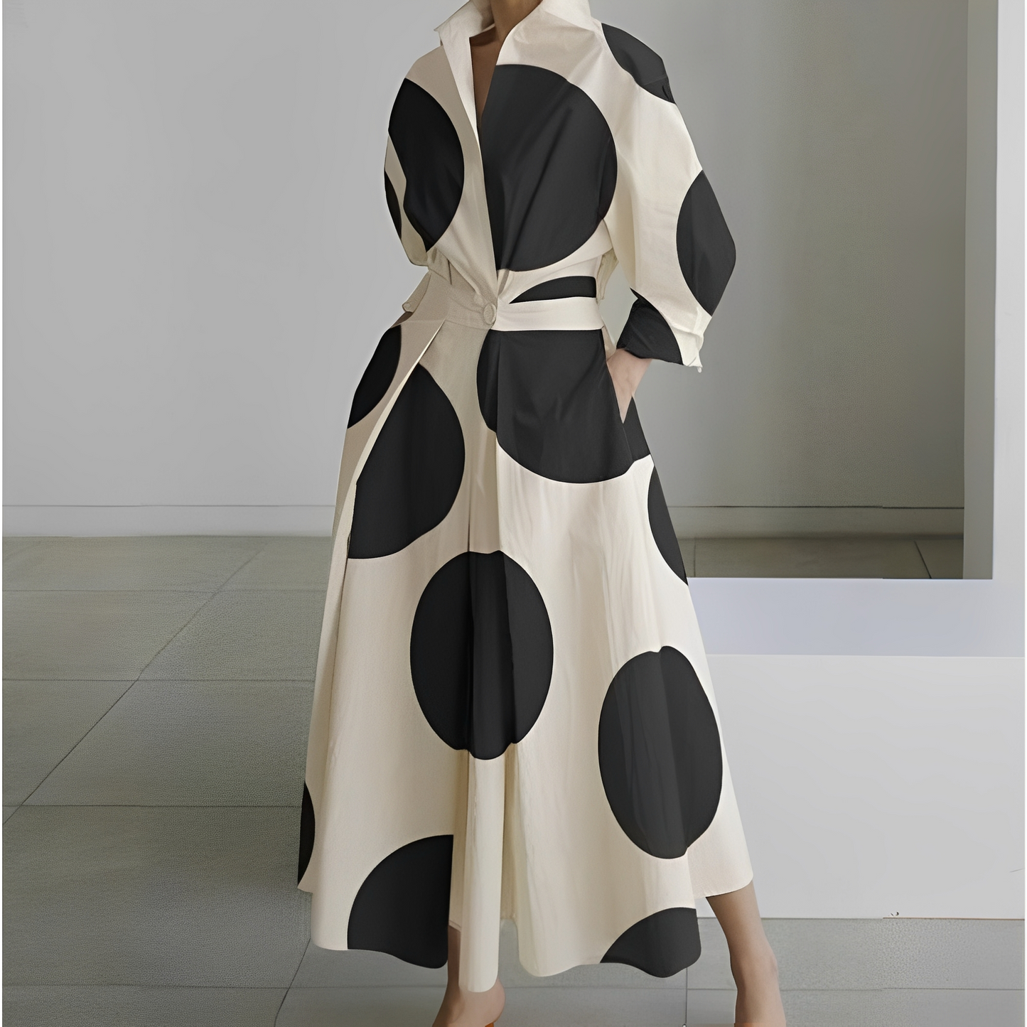 Martha - Schickes Hemdkleid mit abstraktem Muster für Damen