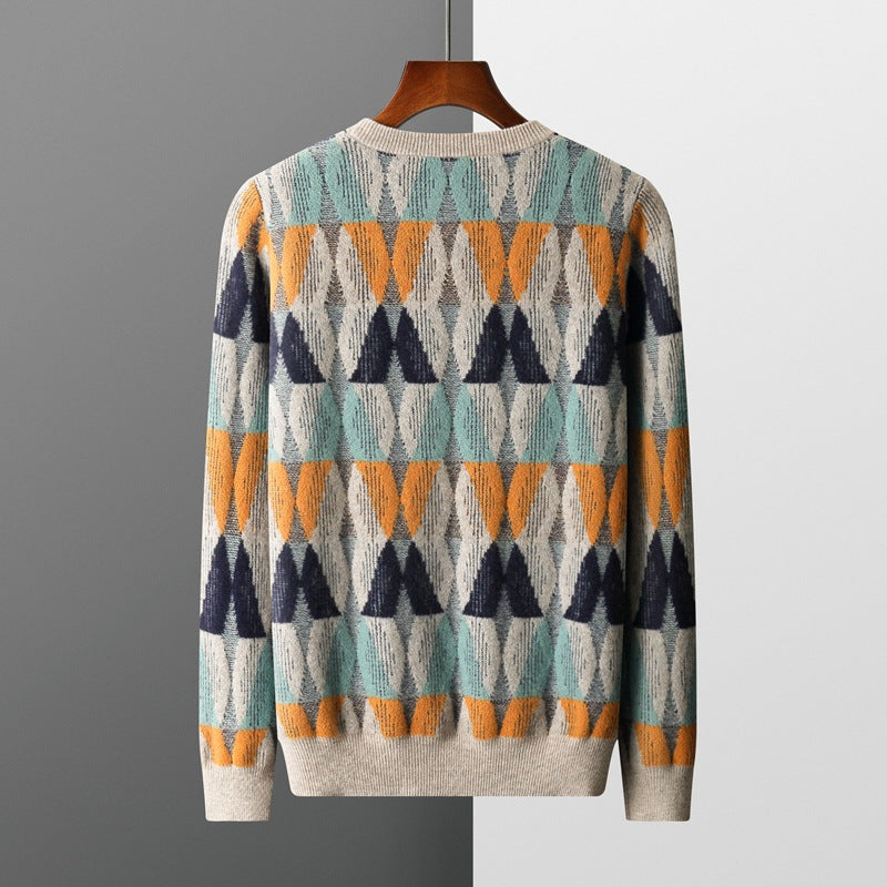 Hank - Stilvoller Pullover mit geometrischem Muster für Herren