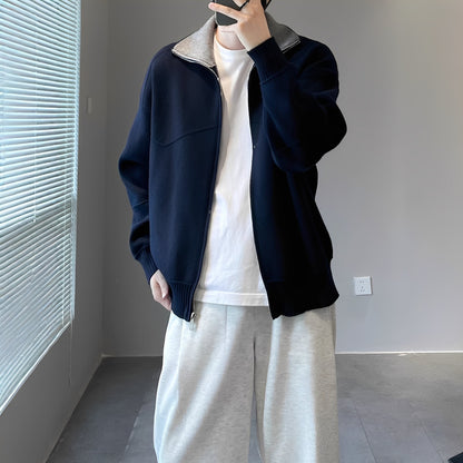 Henry - Cardigan alla moda, lavorato a maglia in modo casual per uomo