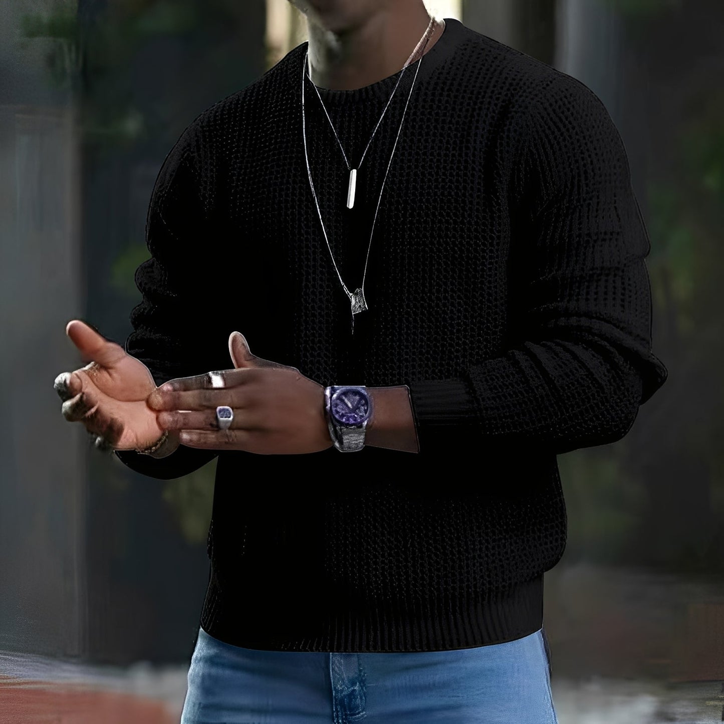 Luke - Pull confortable pour homme à manches longues