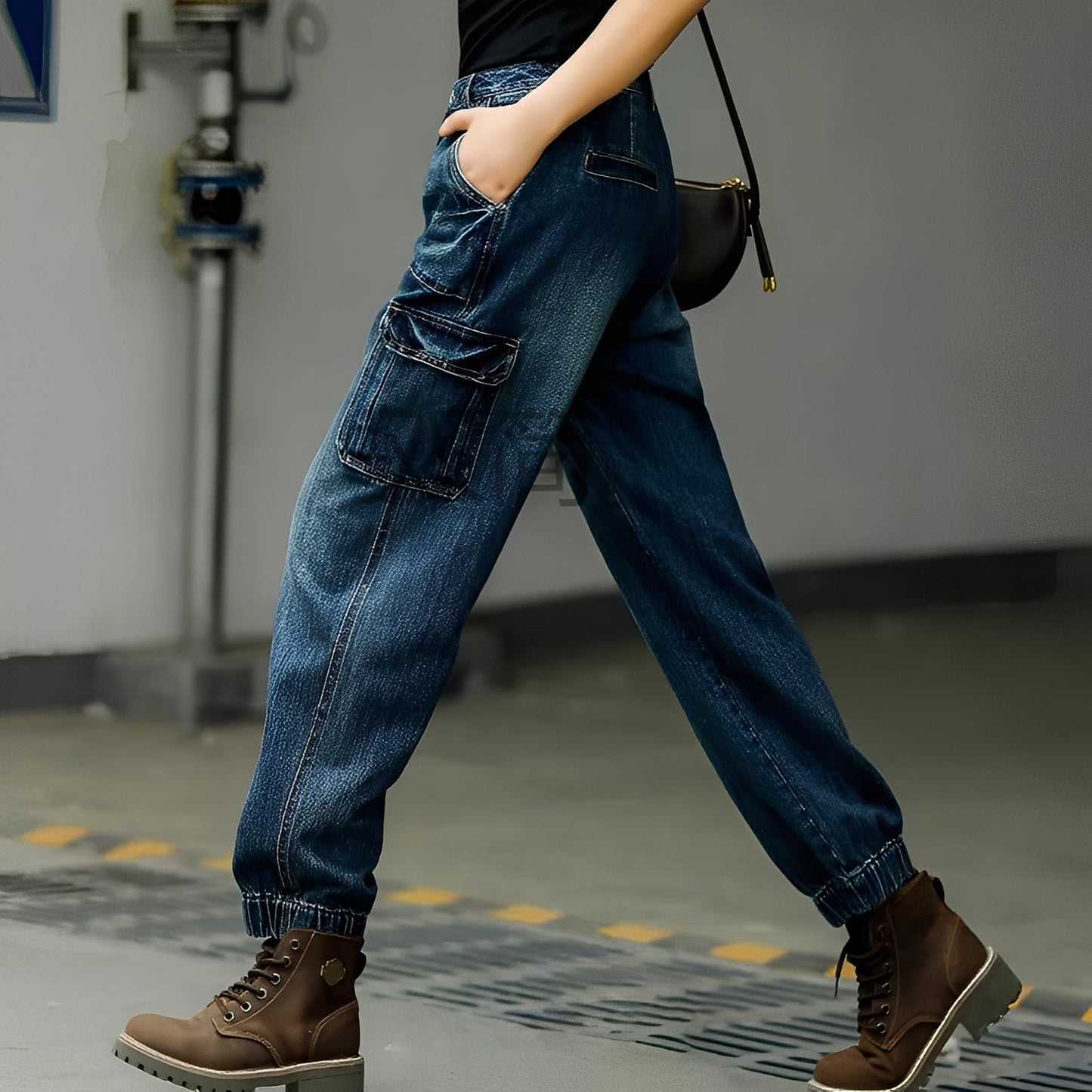 Kristal - Damenjeans aus Baumwolle mit vielen Taschen