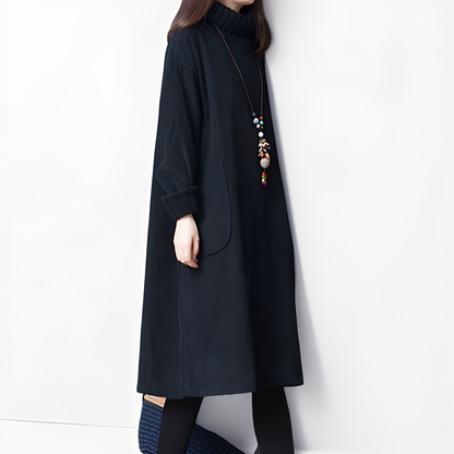 Elouise - Robe en velours côtelé ample avec poches pour femmes