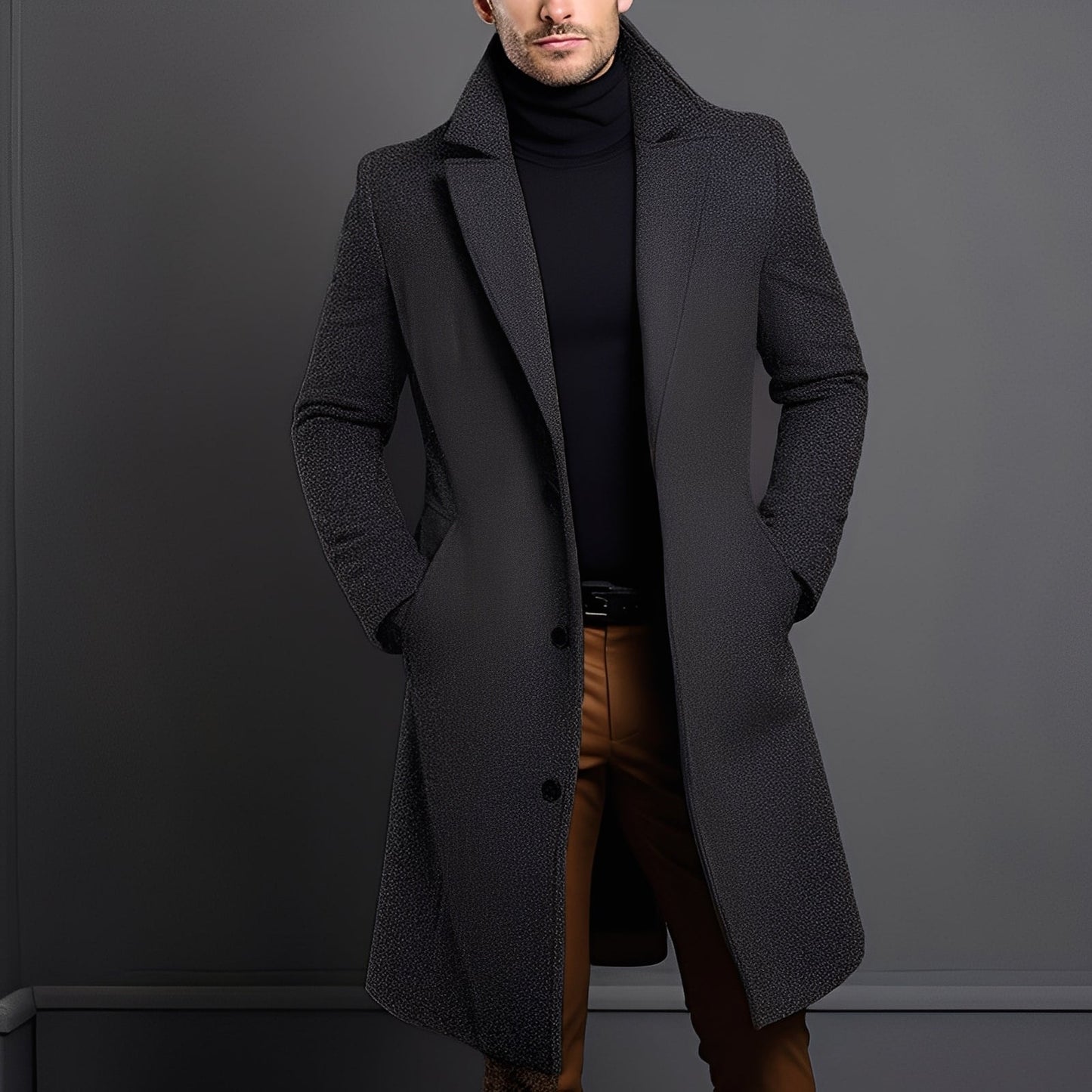 Clifton - Stylish Wool Trench Coat for Men