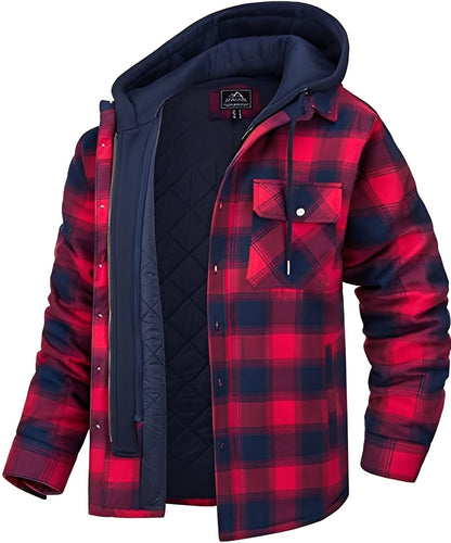 Rodger - Veste à capuche pour homme élégante à carreaux