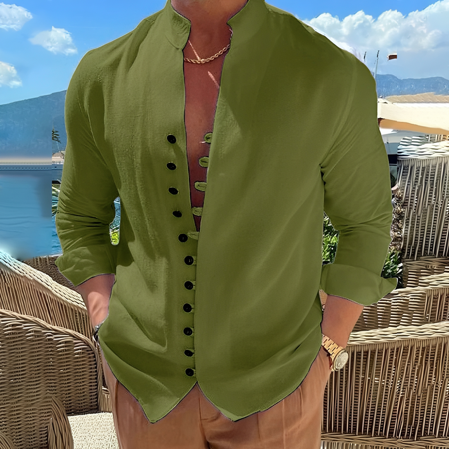 Dexter - Komfortables, leger geschnittenes Langarmshirt für Herren