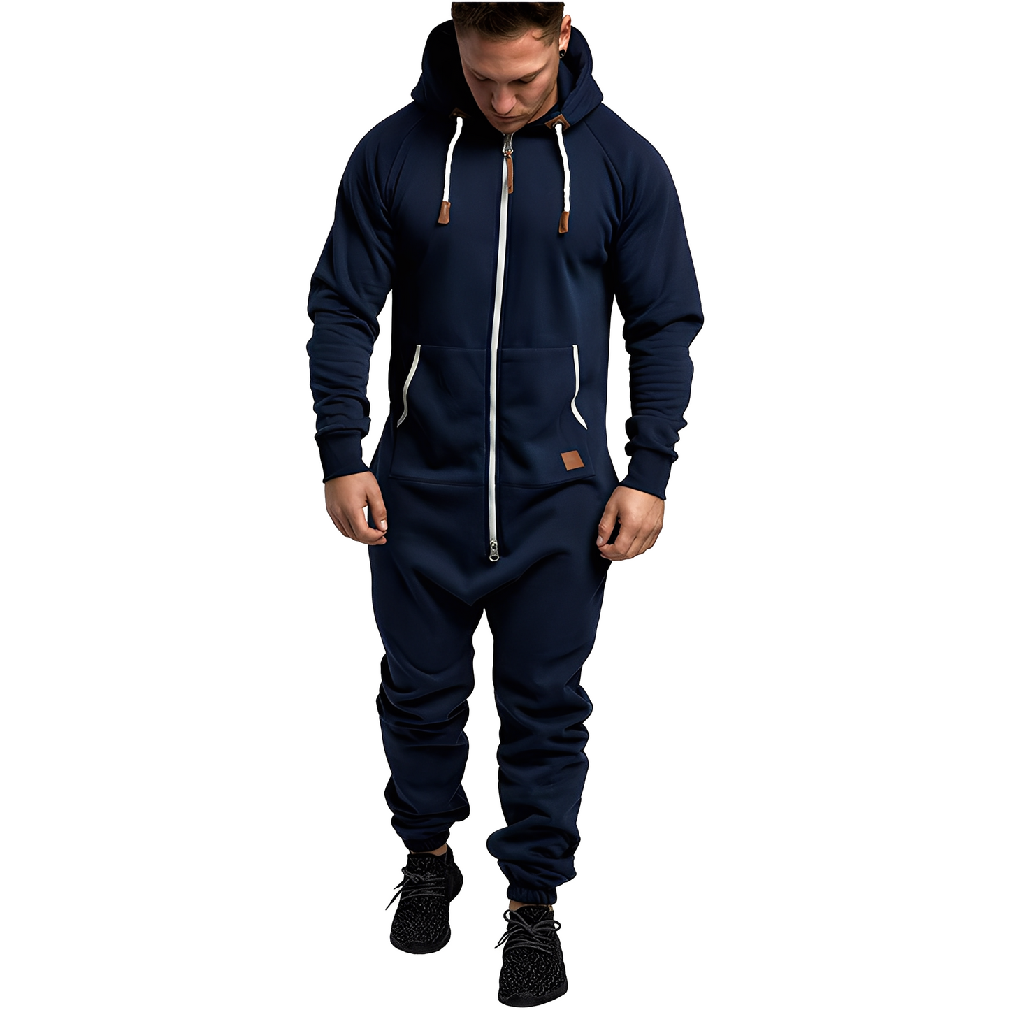 Benson - Combinaison polaire confortable pour homme avec capuche