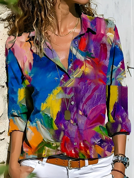 Santana - Modisches Damen-Shirt mit abstraktem Muster